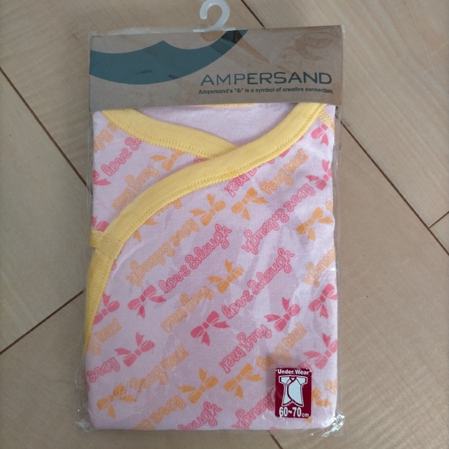 ampersand(アンパサンド)のA56　新品　ベビー肌着　60〜70　Ampersand キッズ/ベビー/マタニティのベビー服(~85cm)(肌着/下着)の商品写真