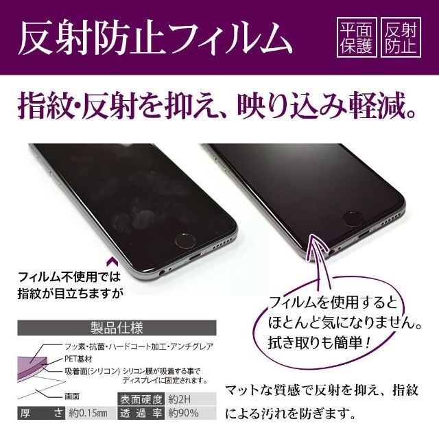 iPhoneXR 指紋・反射防止フィルム