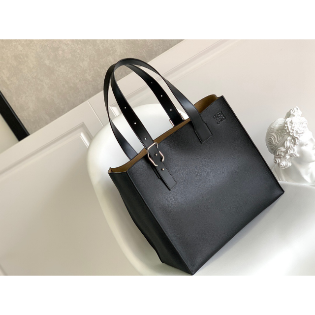 ✨️美品✨️  LOEWE  バックルトート　アナグラム トートバッグ ブラウン