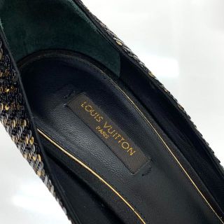 LOUIS VUITTON - 6004 ヴィトン スパンコール サテン オープントゥ