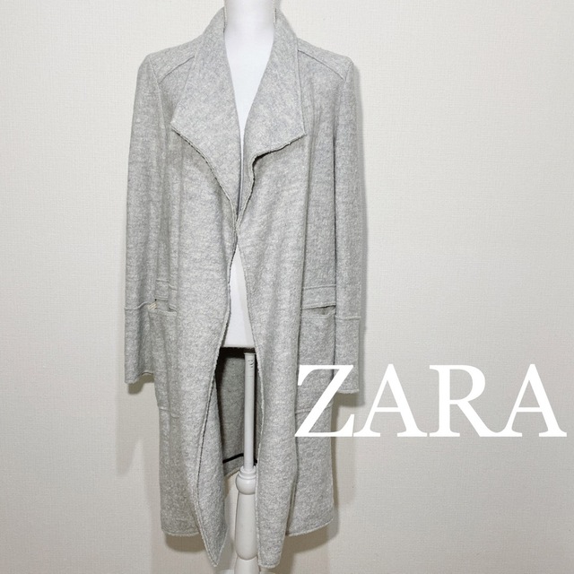 ZARA ザラ ライトグレー ウール ロングコート