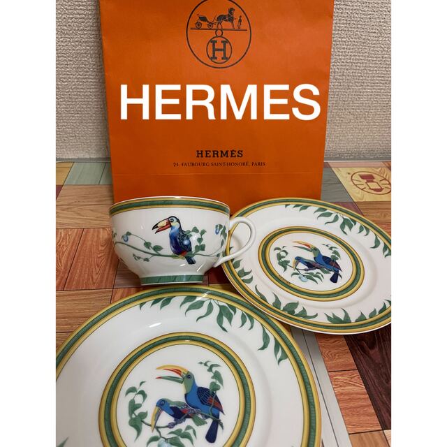 新品希少☆エルメス 　HERMES　ナイル 　カップ\u0026ソーサー　２客セット箱付き