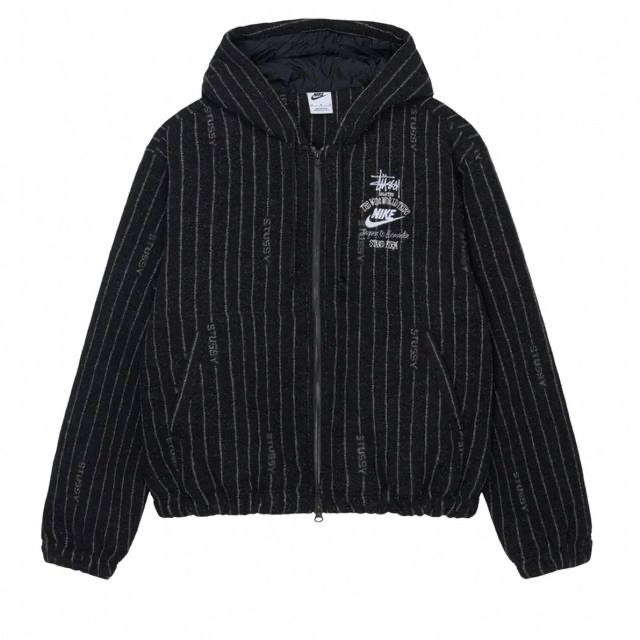 Stussy Nike stripe wool jacket L