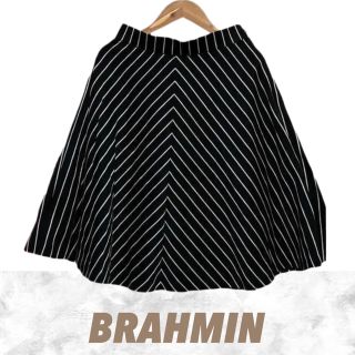 ブラーミン(BRAHMIN)のBRAHMIN フレアスカート ストライプ ひざ丈 オフィス(ひざ丈スカート)