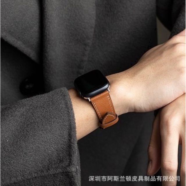 【2本セット】Apple Watch ベルト 交換用バンド 時計ベルト 黒と茶色 レディースのファッション小物(腕時計)の商品写真