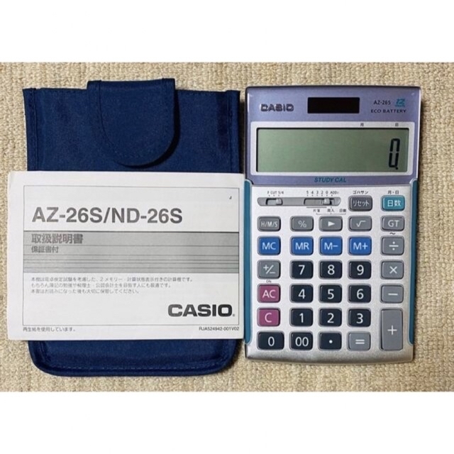 CASIO(カシオ)のCASIO 電卓 AZ-26S/ND-26S インテリア/住まい/日用品のオフィス用品(オフィス用品一般)の商品写真