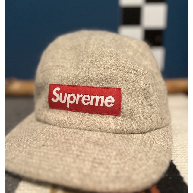 supreme Harris Tweed camp cap