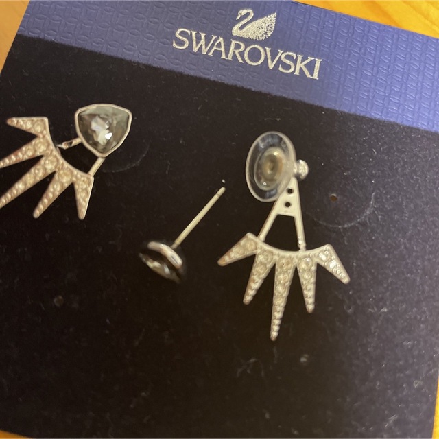 SWAROVSKI スワロフスキー ピアス フープピアス ドロップ型 2way