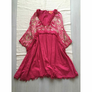 Manoush マゼンタピンクのポンチョドレス