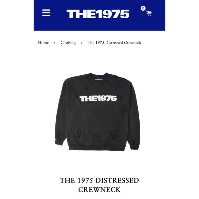 マシューヒーリーTHE 1975 DISTRESSED CREWNECK Lサイズ - スウェット