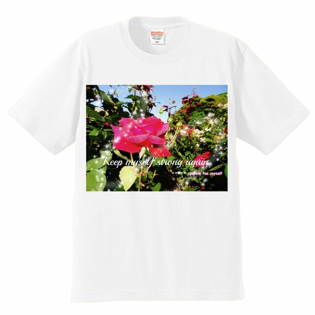 新品 白ティシャツ 白Tシャツ きれいめ レディース トップス 薔薇 花 厚手