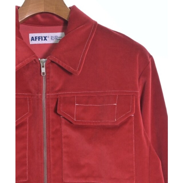 新品 AFFIX WORKS VELVET JACKET RED ジャケット