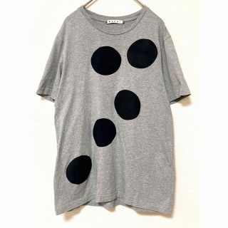 マルニ(Marni)のマルニ　marni 半袖　Tシャツ　ドット　プリント　メンズ　44 S グレー(Tシャツ/カットソー(半袖/袖なし))