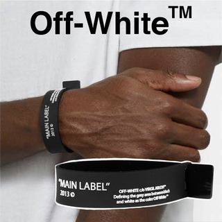 オフホワイト(OFF-WHITE)の新品 定価1.3万円 Off-White オフホワイト ブレスレット ブラック(ブレスレット)