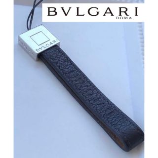 ブルガリ(BVLGARI)のBVLGARI ブルガリストラップ　チャーム　ブラック(ストラップ/イヤホンジャック)