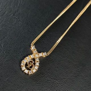 【美品】dior ストーン付き　ネックレス　ゴールド