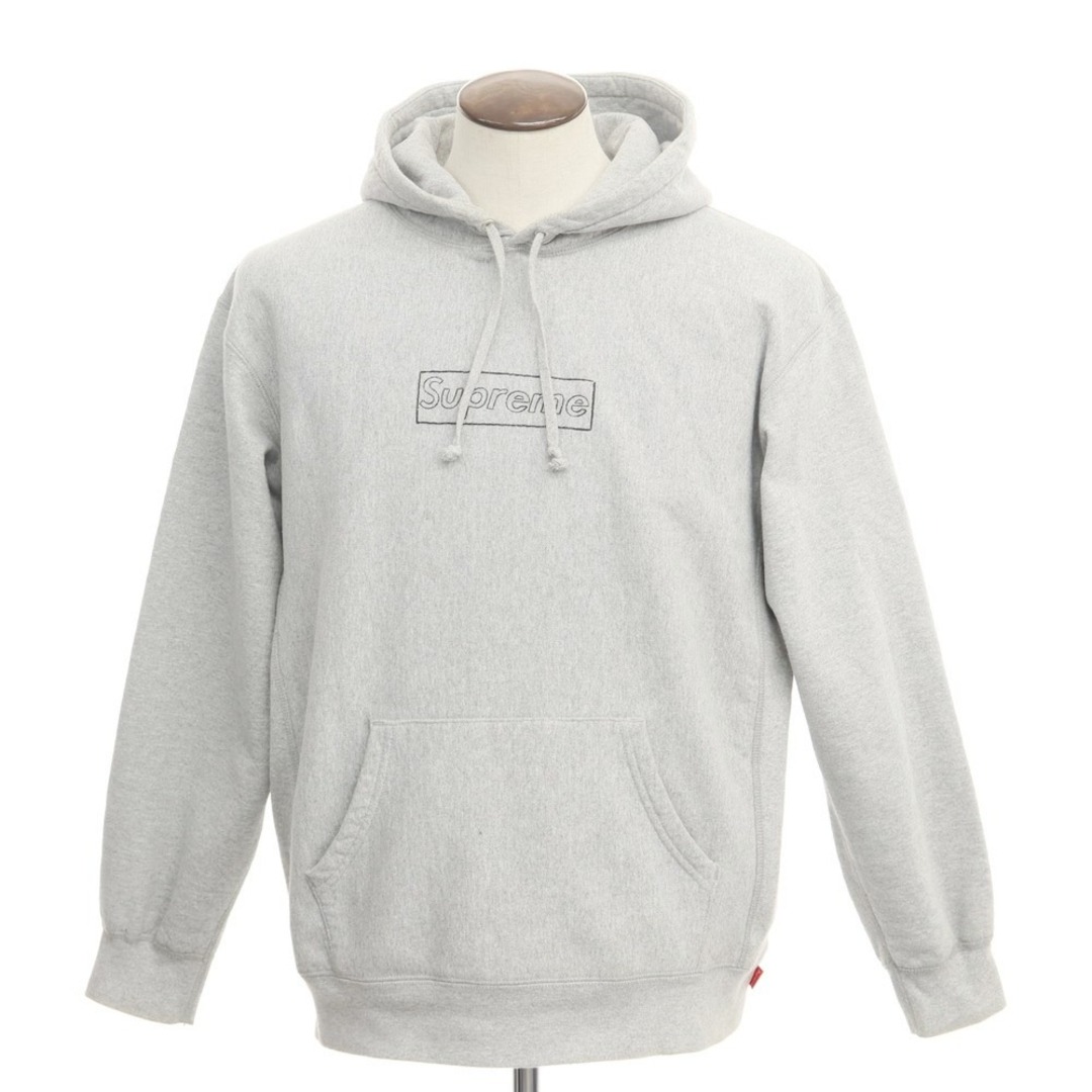 シュプリーム Supreme 2021年春夏 KAWS Chalk Logo Hooded Sweatshirt コットンポリエステル プルオーバー パーカー【サイズL】【メンズ】