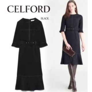 セルフォード(CELFORD)のセルフォード　CELFORD ベルト付きスエードワンピース(ロングワンピース/マキシワンピース)