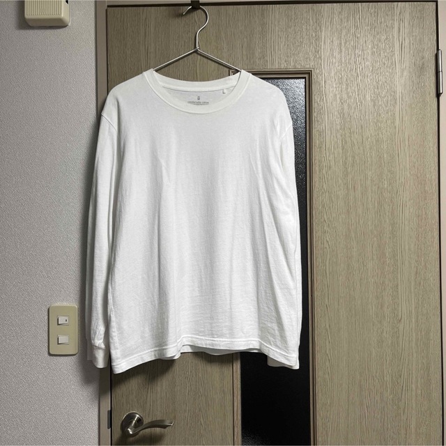 ジーユー メンズ ボーダークルーネックTシャツ(長袖)  M