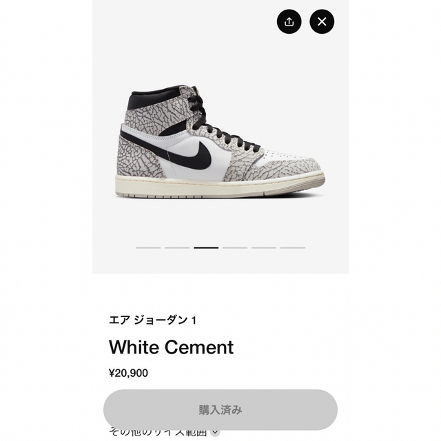 Nike Air Jordan 1 High OG "White Cement" 2