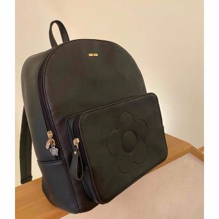 マリークワント(MARY QUANT)のマリークワント　レザーリュック　ブラック(リュック/バックパック)