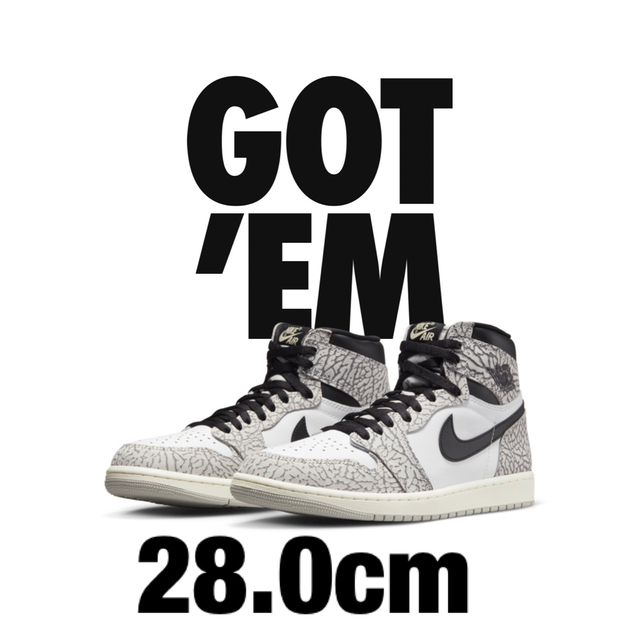 NIKE AIR JORDAN 1 “WHITE CEMENT”エレファント-