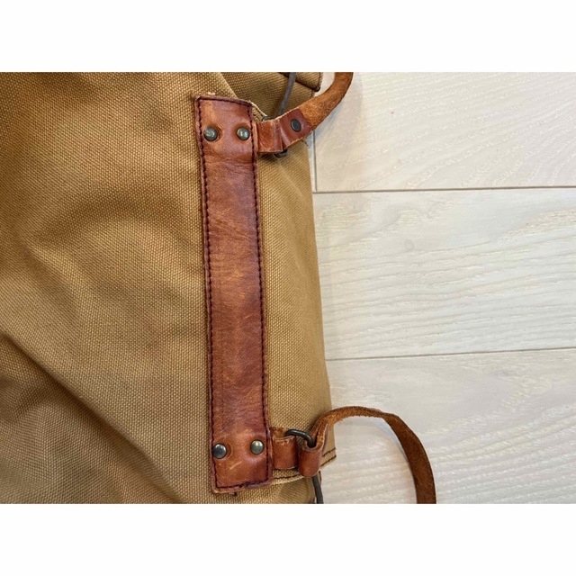 cuccia(クチャ)のCuccia リュック　キャンバスand革　キャメル レディースのバッグ(リュック/バックパック)の商品写真