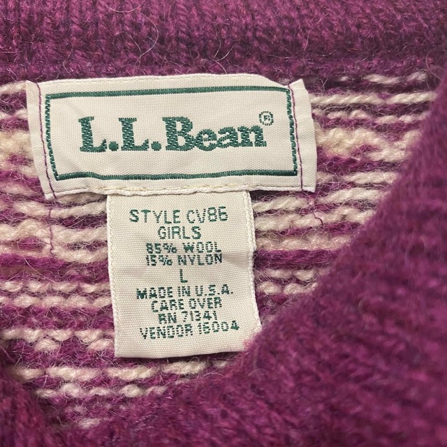L.L.Bean - ☆USA製☆ L.L.Bean エルエルビーン メタルボタン ニット