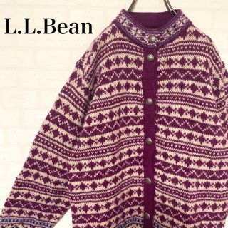 L.L.Bean - ☆USA製☆ L.L.Bean エルエルビーン メタルボタン ニット