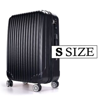 キャリーケース 黒 Sサイズ 新品 拡張機能付き 機内持ち込み 軽量(スーツケース/キャリーバッグ)