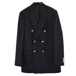 セリーヌ(celine)のCELINE セリーヌ 20AW Classic Jacket In Diagonal Wool ダイアゴナルウールクラシック ダブルジャケット ネイビー 2V047092D(フライトジャケット)