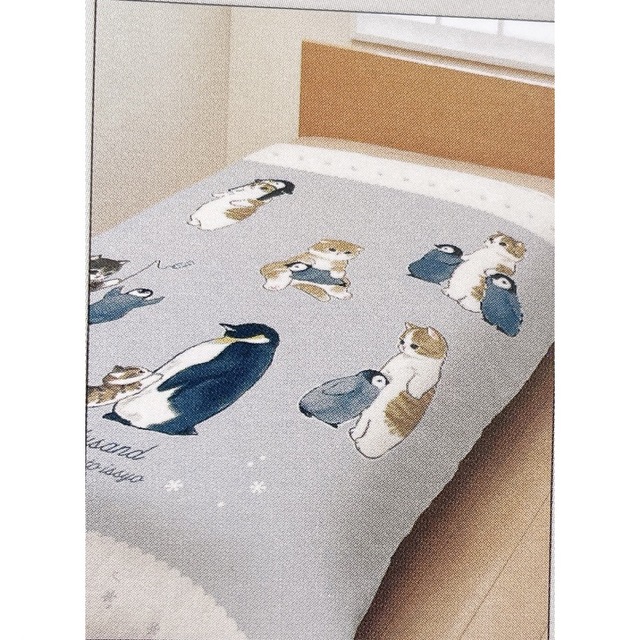 モフサンド mofusand タオルケット　シングルサイズ　モフペンギン　 キッズ/ベビー/マタニティの寝具/家具(タオルケット)の商品写真