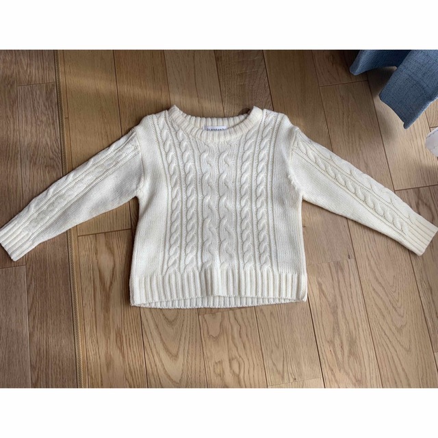 3can4on(サンカンシオン)の白セーター 100 キッズ/ベビー/マタニティのキッズ服男の子用(90cm~)(ニット)の商品写真