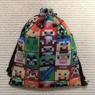 329🌟マインクラフト　巾着袋/コップ袋/給食袋(外出用品)