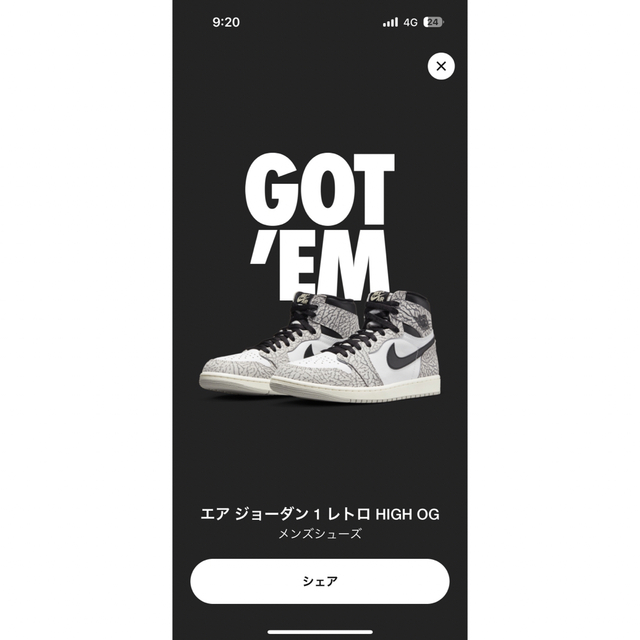 NIKE - 【あおぞら様専用】jordan 1 OG セメント 28.5の+palomasoares