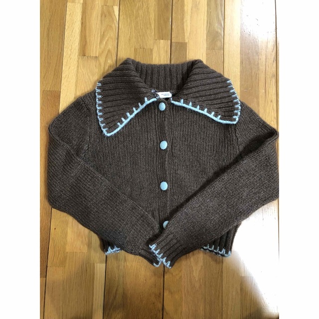 ZARA - zara ステッチカーディガンの通販 by ちい's shop|ザラ ZARA - zara ステッチカーディガンの通販 by ちい's shop|ザラ