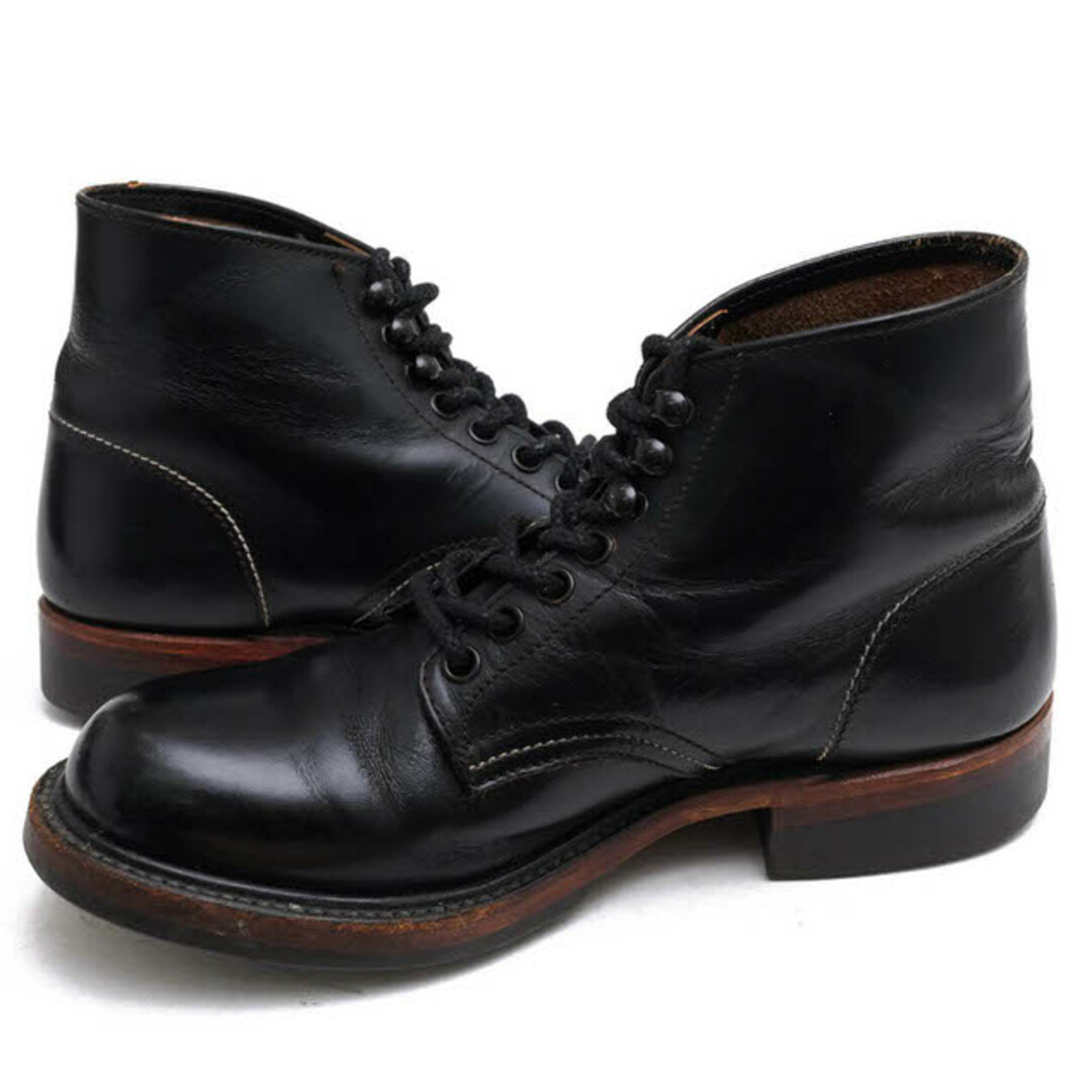 ジョーマッコイ／JOE McCOY ワークブーツ シューズ 靴 メンズ 男性 男性用レザー 革 本革 ブラック 黒  LOT882004 WORK BOOT レイルマンブーツ プレーントゥ グッドイヤーウェルト製法 メンズの靴/シューズ(ブーツ)の商品写真