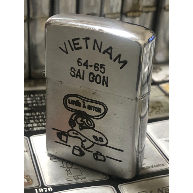 ベトナムZIPPO】本物 1965年製ベトナムジッポー「スヌーピー」SAI