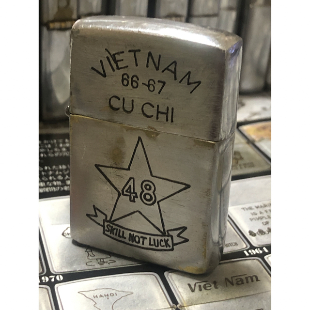 【ベトナムZIPPO】本物 1966年製ベトナムジッポー「第48攻撃ヘリ部隊」