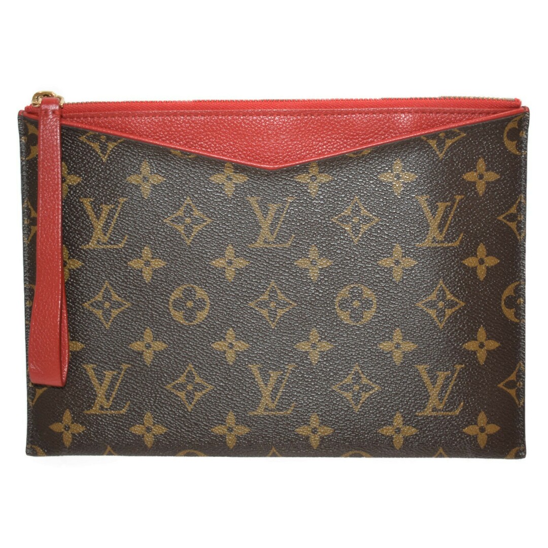 LOUIS VUITTON
ポシェット・パラス M60729 モノグラム　レッド コーティングキャンバス　レザークラッチバッグ　ポーチ　タブレットケース　シンプル　レディース松山久万ノ台店