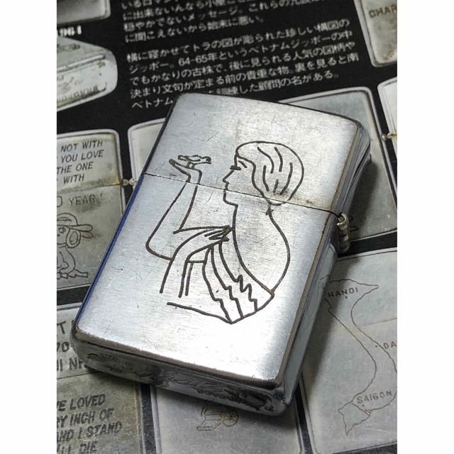 ベトナムZIPPO】本物 1967-68年製ベトナムジッポー「だまし絵
