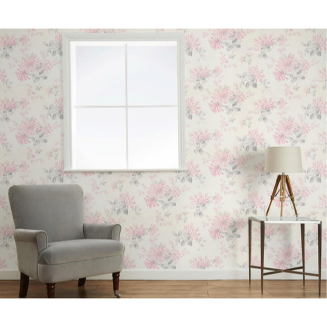 LAURA ASHLEY - ローラアシュレイ UK製壁紙ハニーサックル/シクラメン LAURA ASHLEY - ローラアシュレイ UK製壁紙ハニーサックル/シクラメン