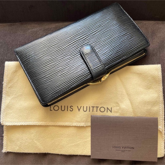 LOUIS VUITTON ヴィトン 長財布 エピ 黒 がま口タイプ