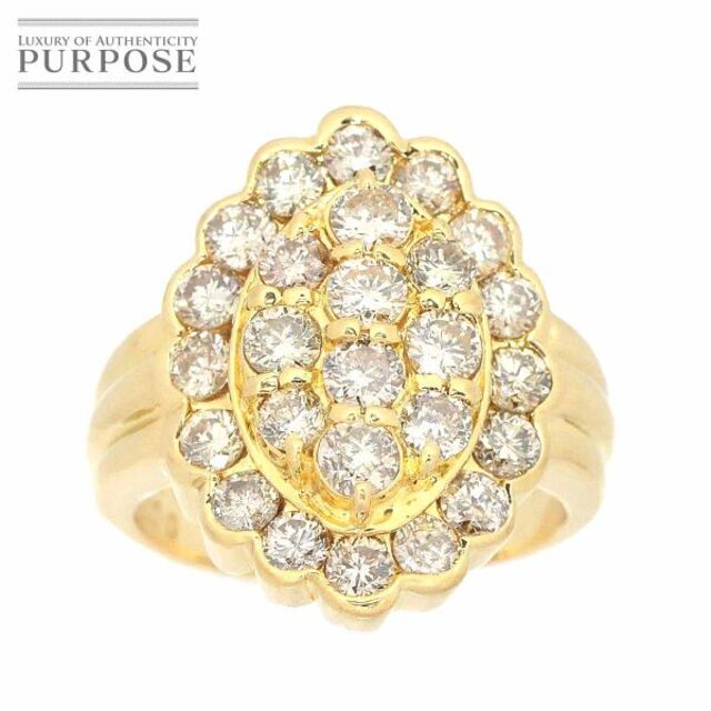 最新の激安 2.00ct ダイヤ 12号 リング K18 90172390 VLP 指輪 750