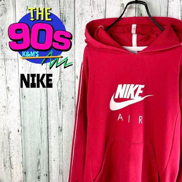 00's NIKE ナイキ  ビッグロゴ　ラインデザインパーカー