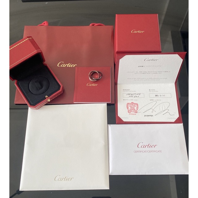 Cartier(カルティエ)のカルティエ トリニティ リング ブラック K18WGセラミック　18号 メンズのアクセサリー(リング(指輪))の商品写真