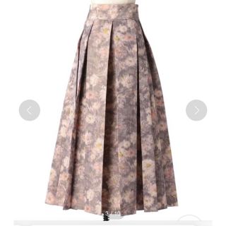 Drawer フラワープリントラップリボンスカート 36サイズ