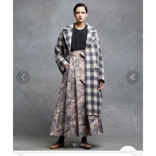 Drawer フラワープリントラップリボンスカート 36サイズ