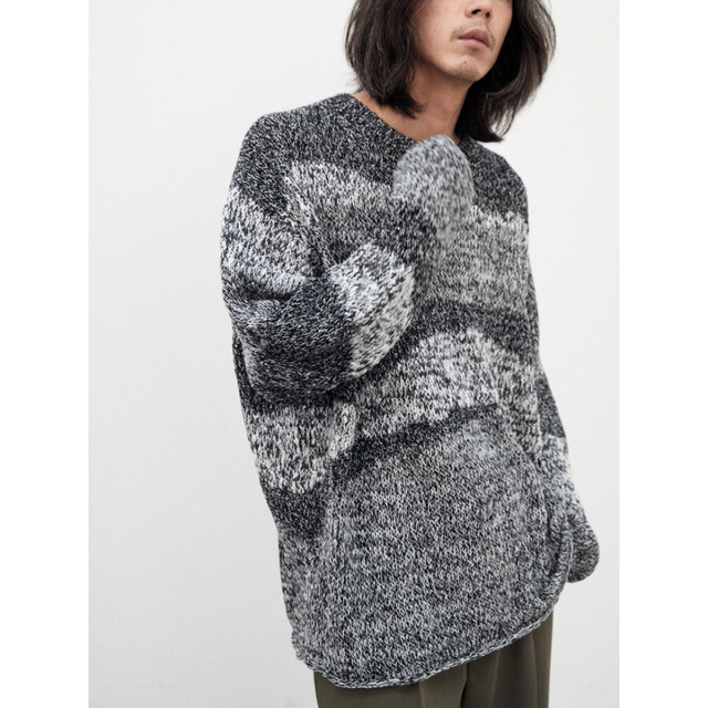 LIDNM JACQUARD MESH KNIT メンズのトップス(ニット/セーター)の商品写真