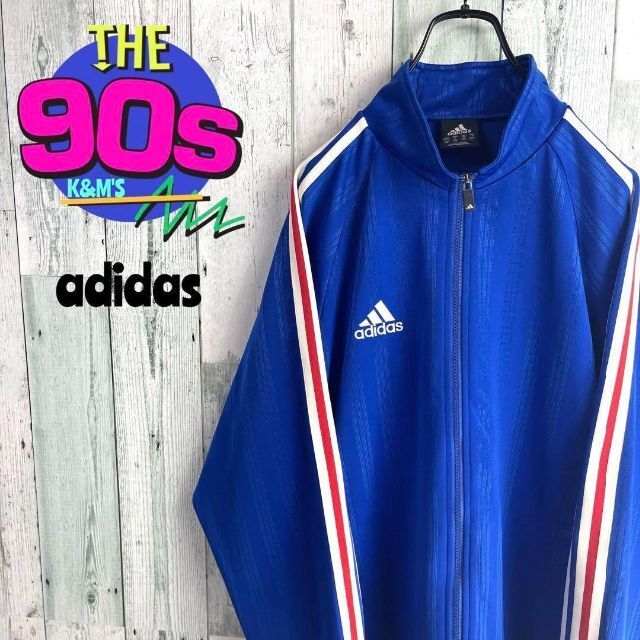 90's adidas アディダス　トリコロールライン　トラックジャケット